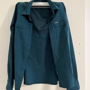 Columbia Silver Ridge Lite Long-Sleeve Shirt -  small emerald green